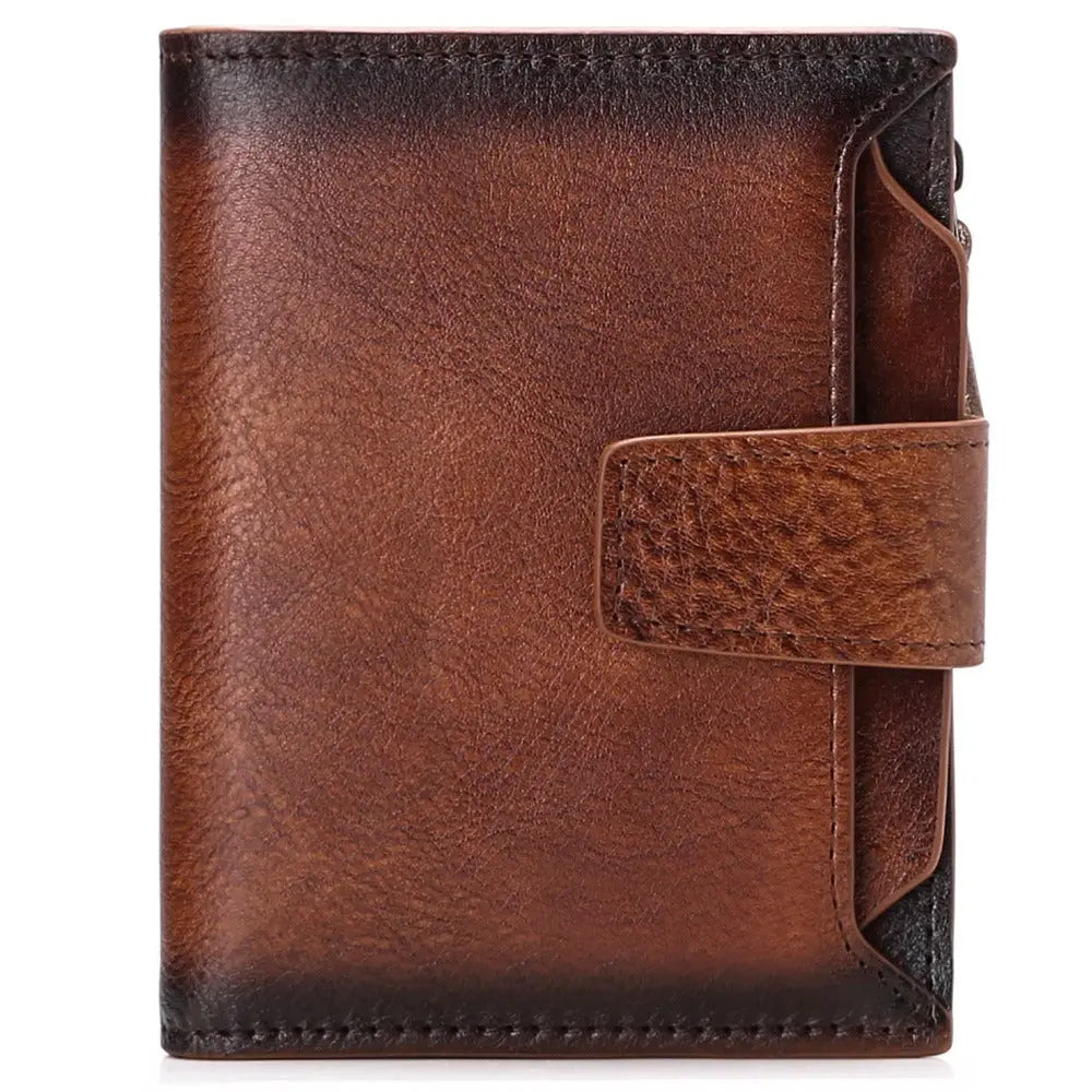 Men's short genuine leather wallet first layer cowhide Korean style fashion casual wallet driver's license wallet father's day gift eprolo