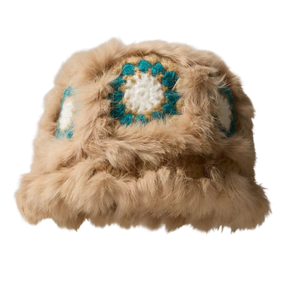 Fuzzy Crochet Bucket Hat