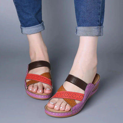 Crisscross Casual Wedge Sandals Trendsi