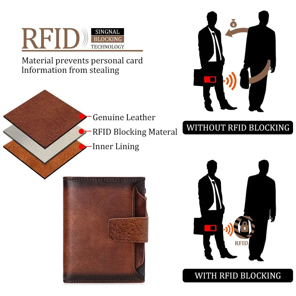 Men's short genuine leather wallet first layer cowhide Korean style fashion casual wallet driver's license wallet father's day gift eprolo