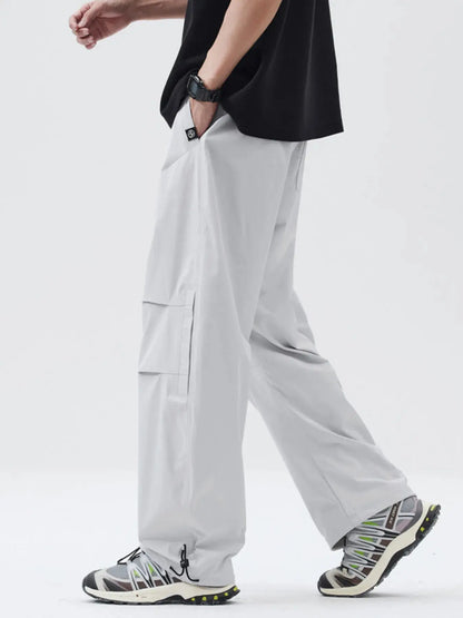 Men's Full Size Relaxed Fit Drawstring Pants Plus Size Trendsi