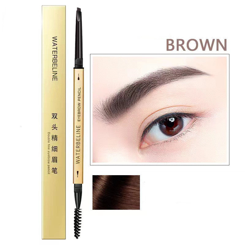 Double-headed Eyebrow Pencil Ultra-fine Pen Point Ultra-fine Waterproof Sweat