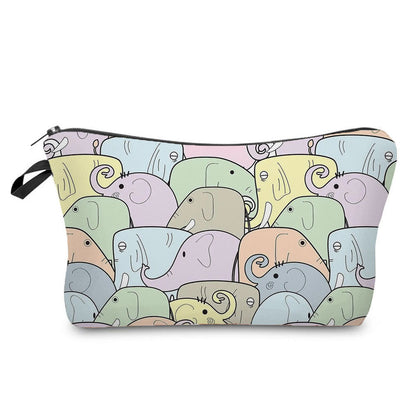 Portable Compact Zipper Makeup Animal Print Washing And Makeup Bag