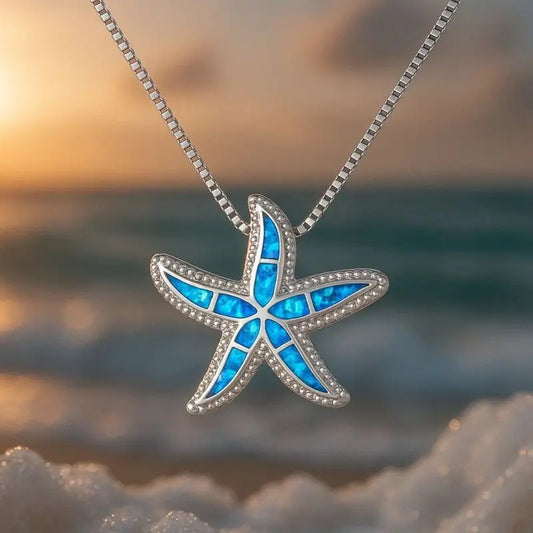 Starfish Pendant Personality Charm White Match Little Girl Necklace Trendsi