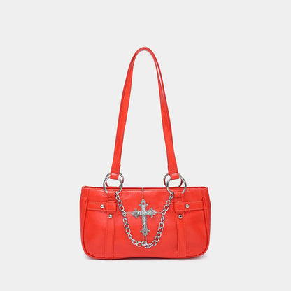 Gothic Dark Cross Chain Shoulder Bag