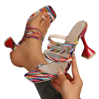 Open Toe High Heel Sandals Trendsi