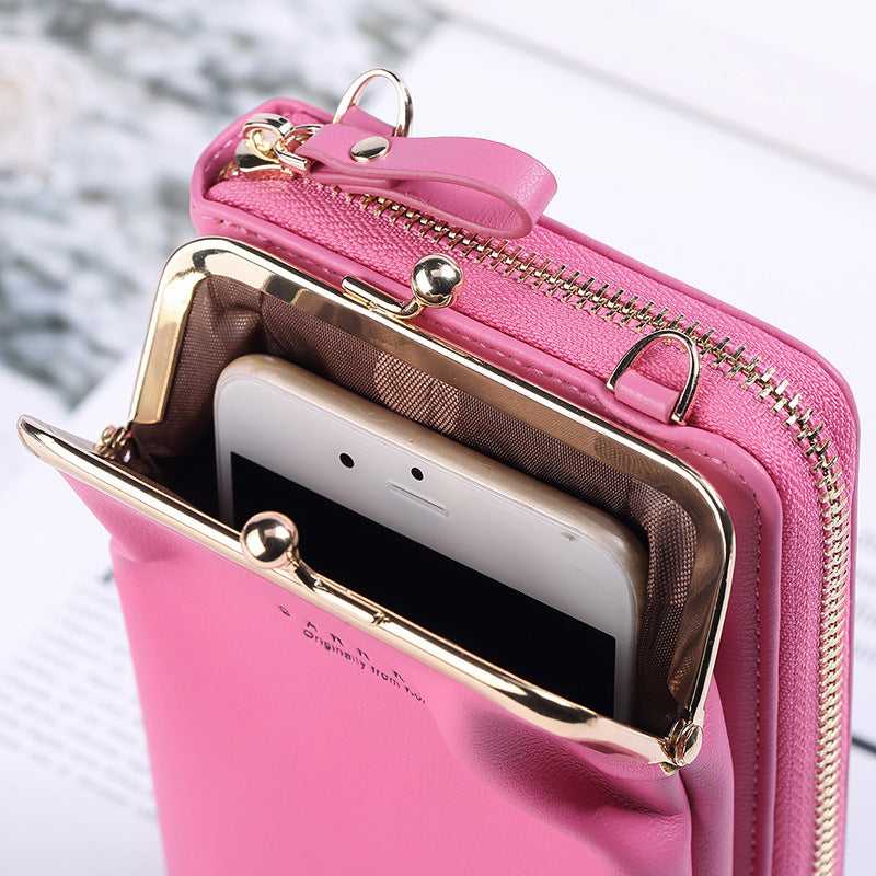 Monochrome soft surface zipper phone case