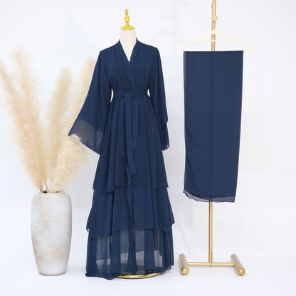 Elegant Children's Family Matching Cardigan Abaya