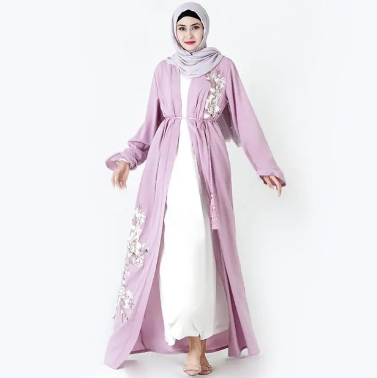 Embroidered Cardigan Dubai Dress CJ dropshipping