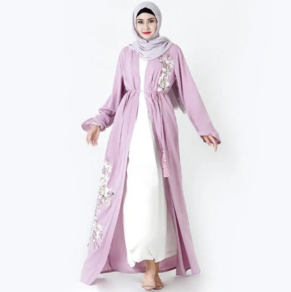 Embroidered Cardigan Dubai Dress CJ dropshipping