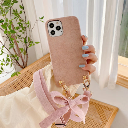 Compatible with Apple, Plush diagonal lanyard for iphone