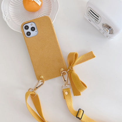 Compatible with Apple, Plush diagonal lanyard for iphone