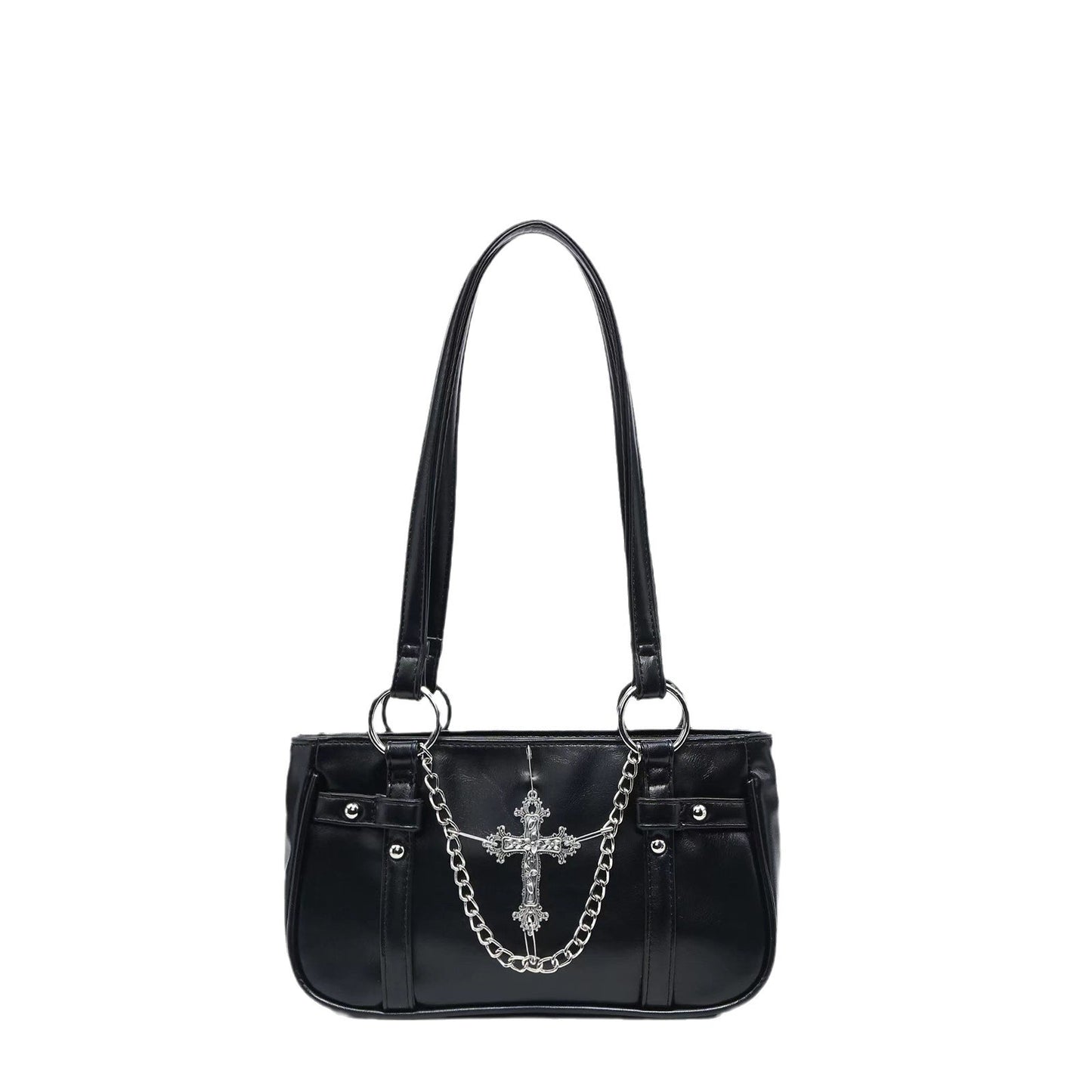 Gothic Dark Cross Chain Shoulder Bag