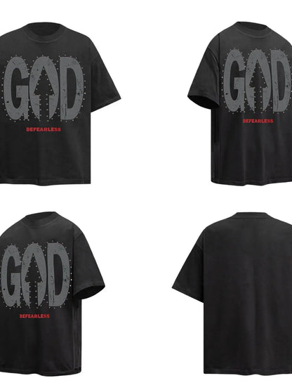 Men's Oversized Letter Graphic T-Shirt Trendsi