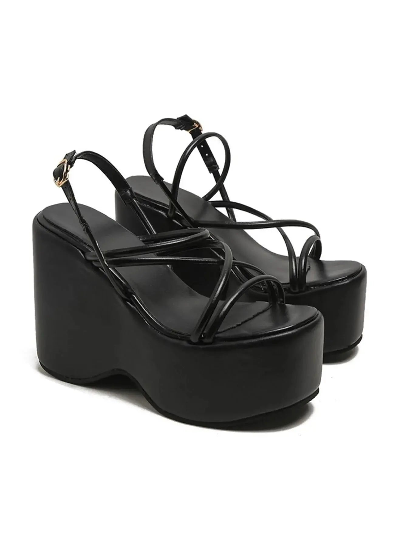 Strappy Platform Wedge Sandals Trendsi
