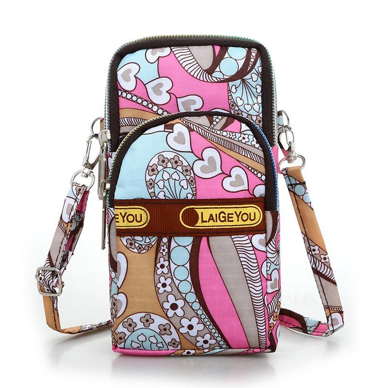 Casual printed mobile phone bag