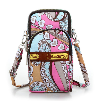 Casual printed mobile phone bag