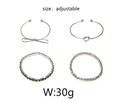 Modyle   Gold Color Crystal Wedding Bracelets Set CZ Stone Heart Bracelets Bangles For Woman