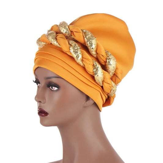 Muslim Double Sequined Turban Hat Easy Bazaar