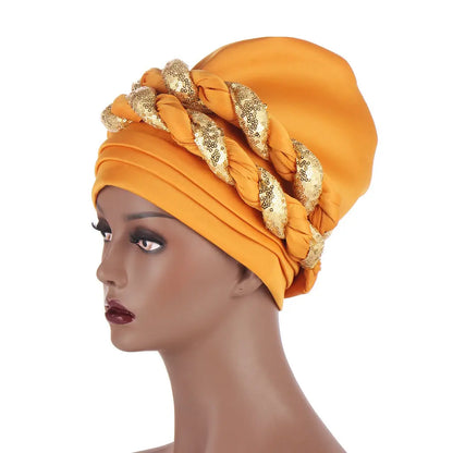 Muslim Double Sequined Turban Hat Easy Bazaar