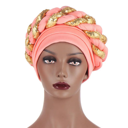 Muslim Double Sequined Turban Hat Easy Bazaar