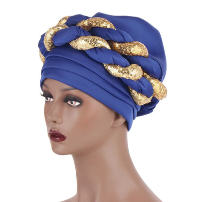 Muslim Double Sequined Turban Hat Easy Bazaar