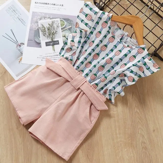 Kids Girls Clothes For Baby Girl Kids T-Shirt Shorts Suit eprolo