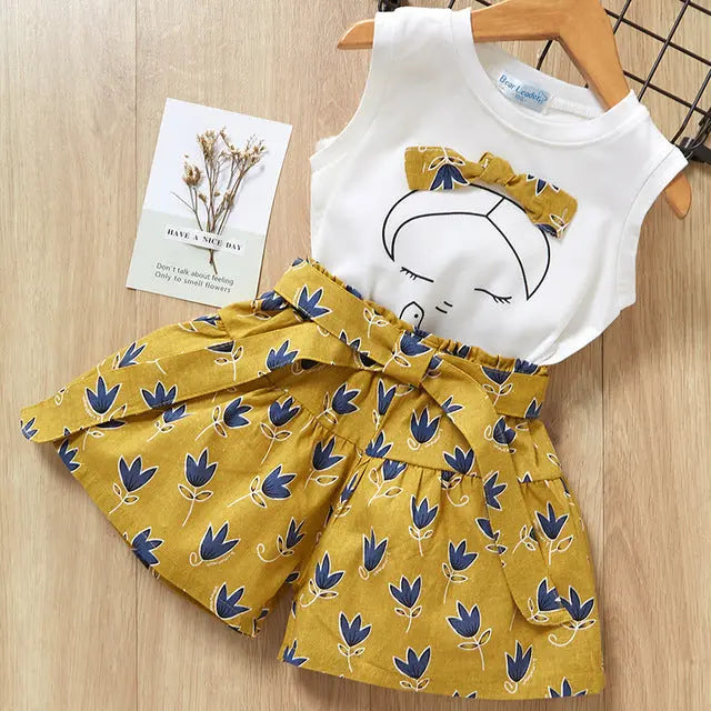 Kids Girls Clothes For Baby Girl Kids T-Shirt Shorts Suit eprolo