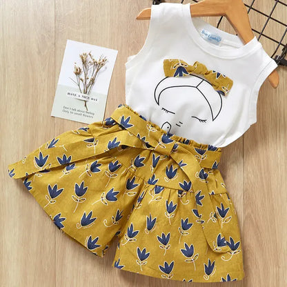Kids Girls Clothes For Baby Girl Kids T-Shirt Shorts Suit eprolo