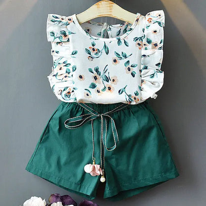 Kids Girls Clothes For Baby Girl Kids T-Shirt Shorts Suit eprolo