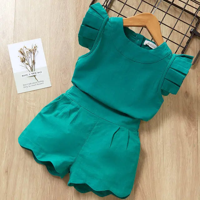 Kids Girls Clothes For Baby Girl Kids T-Shirt Shorts Suit eprolo