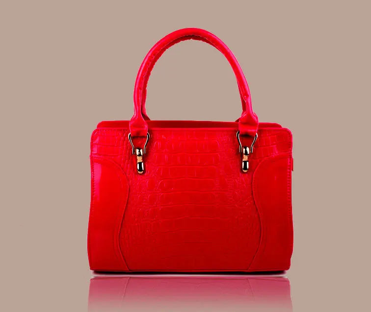 Factory Bag New Women"S Bag European And American Crocodile Skin Handbag Smiling Face Lady Bag Shoulder Bag Wholesale Easy Bazaar