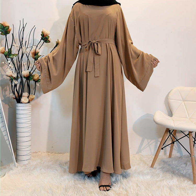  Cross Border long abaya for girls beige comfortable daily wear