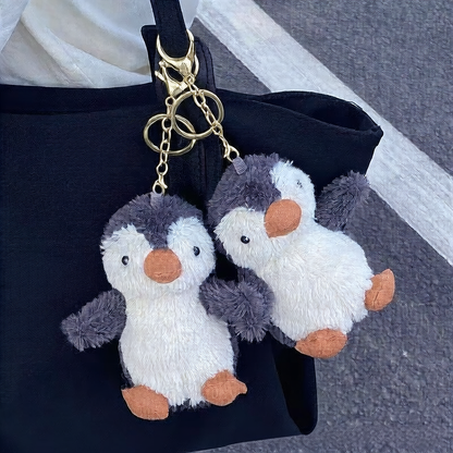 Cute Blush Peanut Penguin Keychain Plush Doll Couple Gift