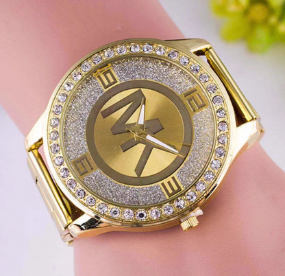 Alloy Diamond-Embedded Men's Wristwatch Fashion Trend Steel Strap Gift Student Watch