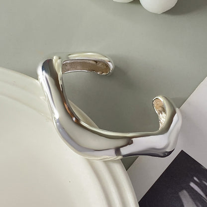 Hip Hop Water Drop Cuff Wide Bangles Vintage Punk Gold Silver