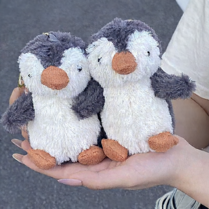 Cute Blush Peanut Penguin Keychain Plush Doll Couple Gift