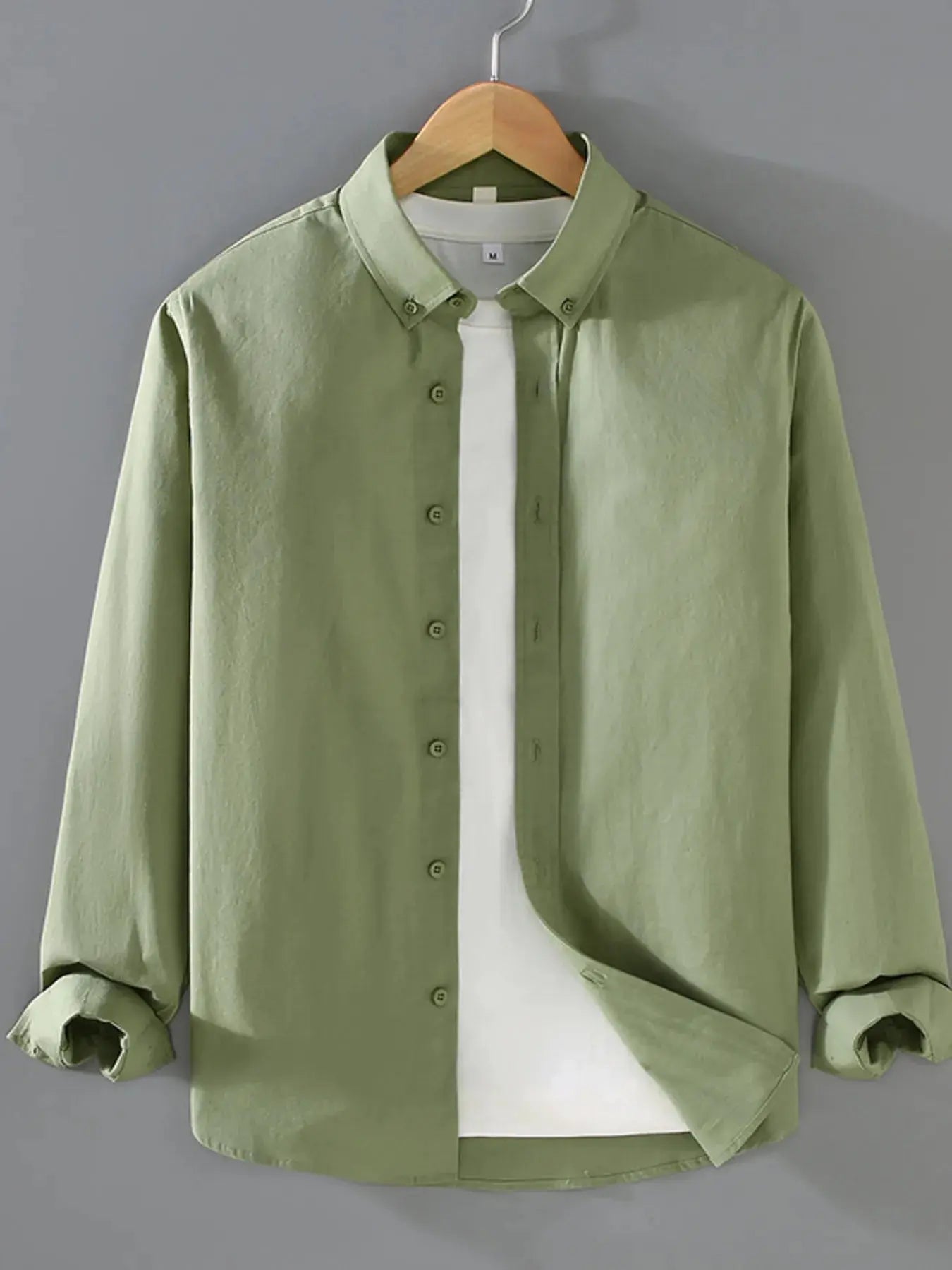 Men's Plus Size Button Up Long Sleeve Shirt Trendsi