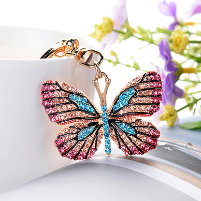 Creative Butterfly Full Diamond Alloy Keychain Pendant