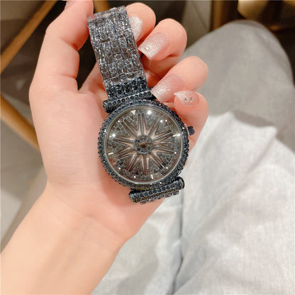 Luxury Diamond Rotating Watch for Women