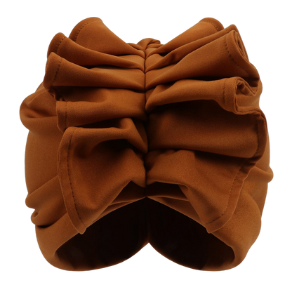 African Lady Head Wraps Soild Color Headscarf Bonnet Cancer Chemo Hat Muslim Turbans  NEW Ruffled Turban Cap for Women