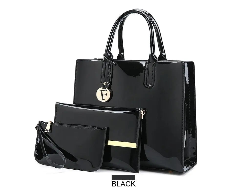 3 Sets Leather Handbags Easy Bazaar