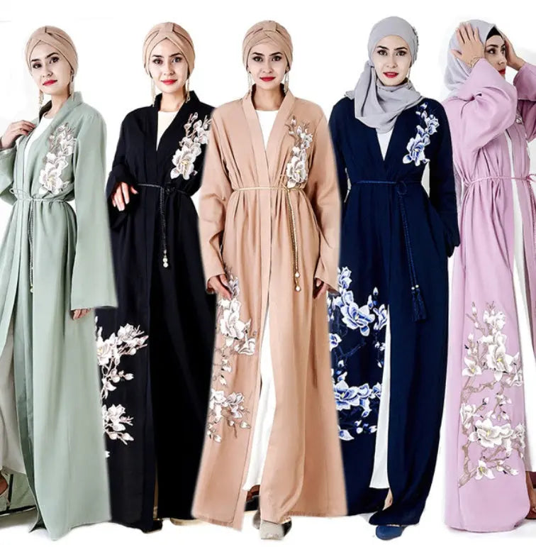 Embroidered Cardigan Dubai Dress CJ dropshipping