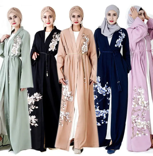 Embroidered Cardigan Dubai Dress CJ dropshipping