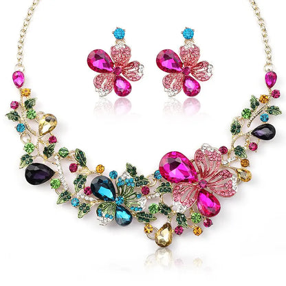Itacazzo Decorative Props Dreamlike Style Romantic Dazzling Ladies' Necklace Earrings 3 Pcs Set  For Important Occasions eprolo