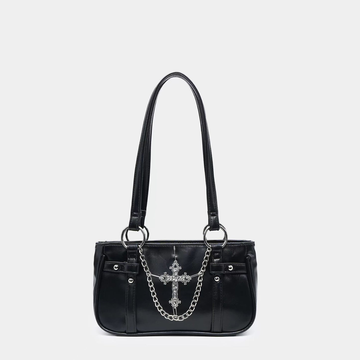 Gothic Dark Cross Chain Shoulder Bag
