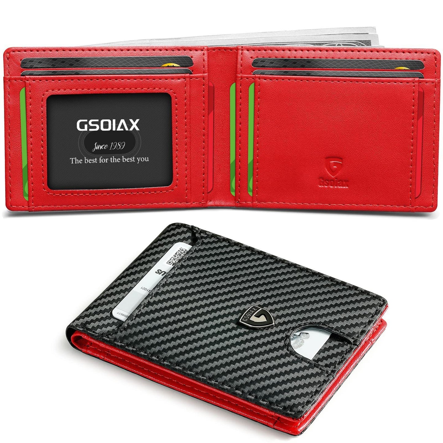 Carbon Fiber Men's Wallet with Anti-theft Function