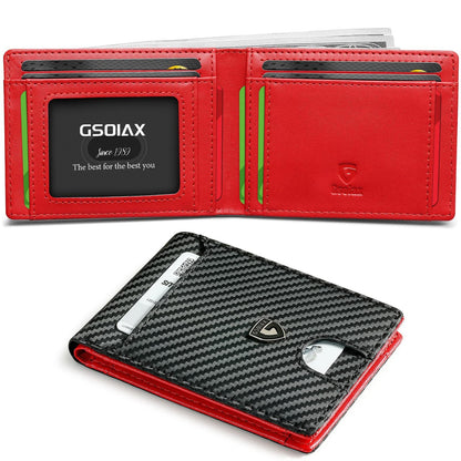 Carbon Fiber Men's Wallet with Anti-theft Function