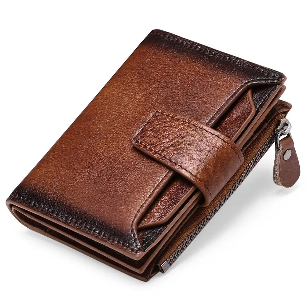 Men's short genuine leather wallet first layer cowhide Korean style fashion casual wallet driver's license wallet father's day gift eprolo