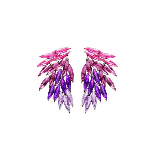 Alloy Acrylic Wing Earrings